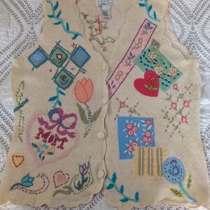 Vintage Collection Embroidered sweater vest